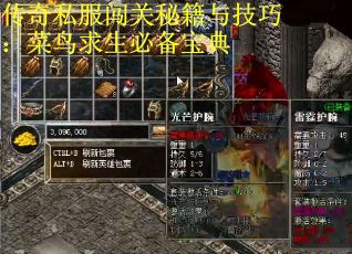 传奇私服闯关秘籍与技巧:菜鸟求生必备宝典 传奇私服闯关秘籍与技巧:菜鸟求生必备宝典