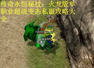 传奇永恒秘技：火龙版单职业超级变态私服攻略大全