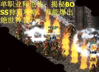 单职业释厄传：揭秘BOSS狩猎攻略，谁能爆出绝世神装？