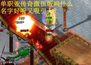 单职业传奇微信版叫什么名字好听又吸引人？
