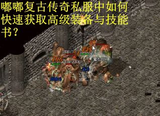 嘟嘟复古传奇私服中如何快速获取高级装备与技能书？